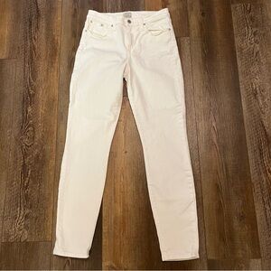 J. Crew LOOKOUT High‎ Rise Skinny Jeans Womens 29 White Denim Stretch Pockets